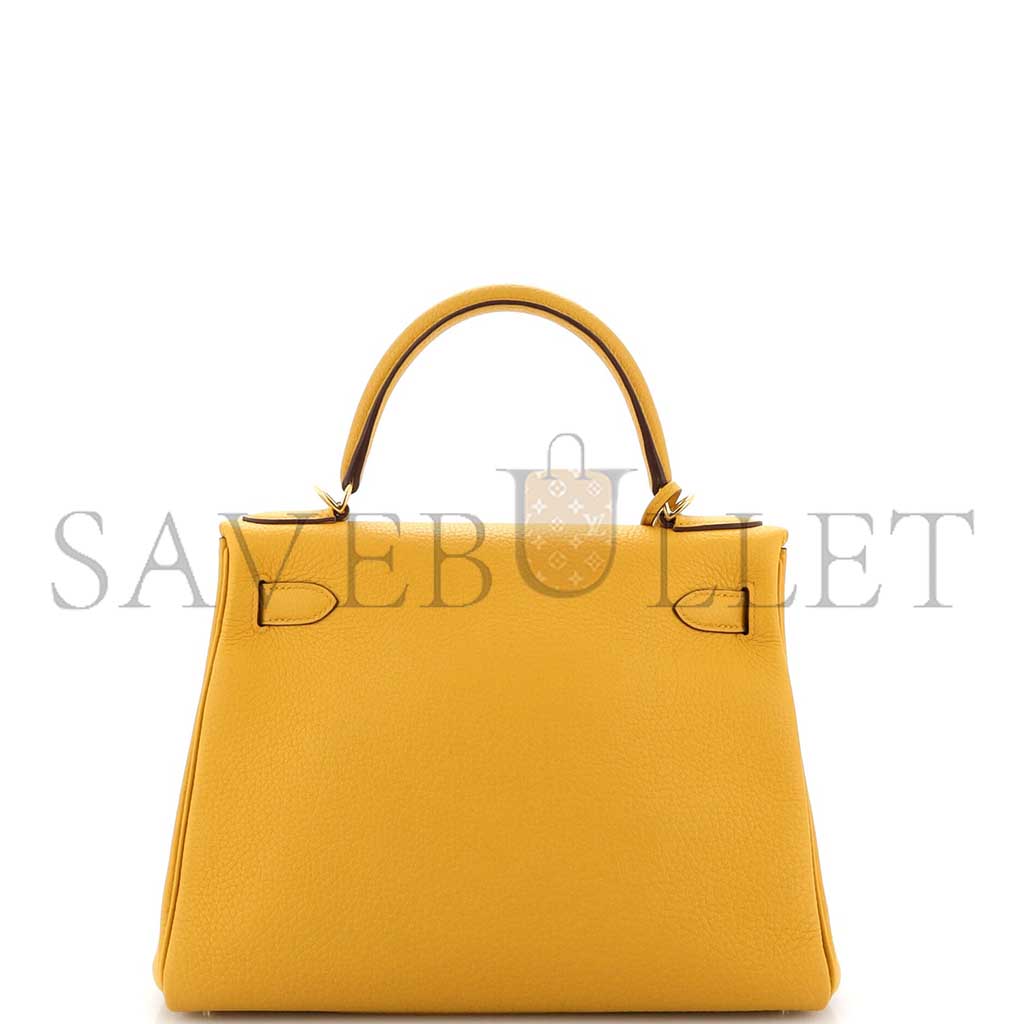 H**mes kelly 28 amber yellow with gold hardware (28*22*10cm)